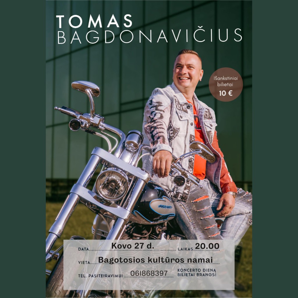Tomo Bagdonavičiaus koncertas Bagotojoje!