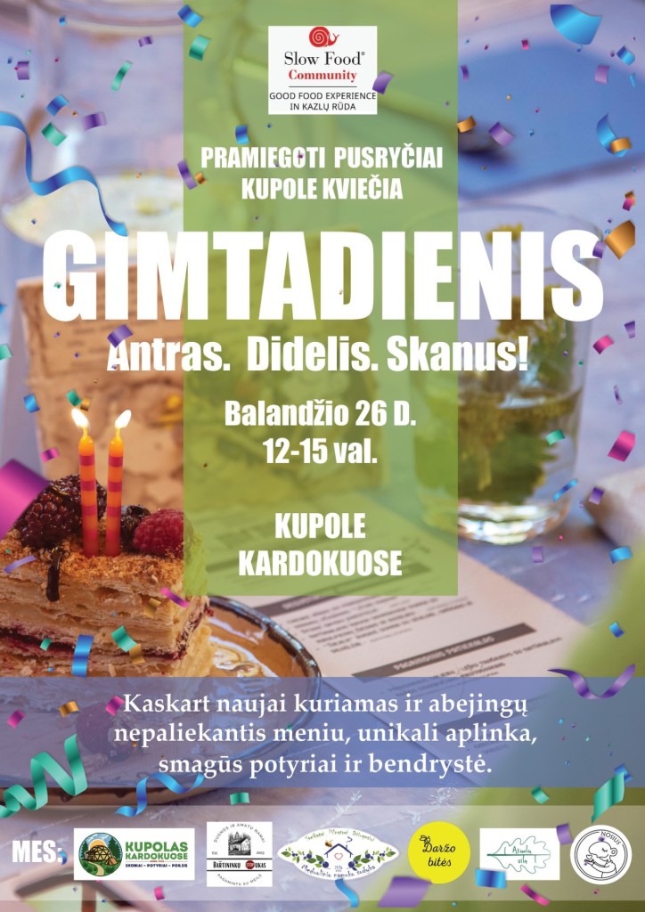Pramiegotų pusryčių kupole GIMTADIENIS
