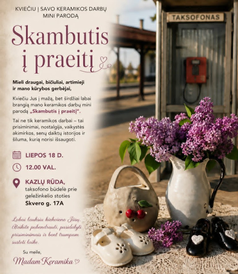 keramikos darbų paroda „Skambutis į praeitį“